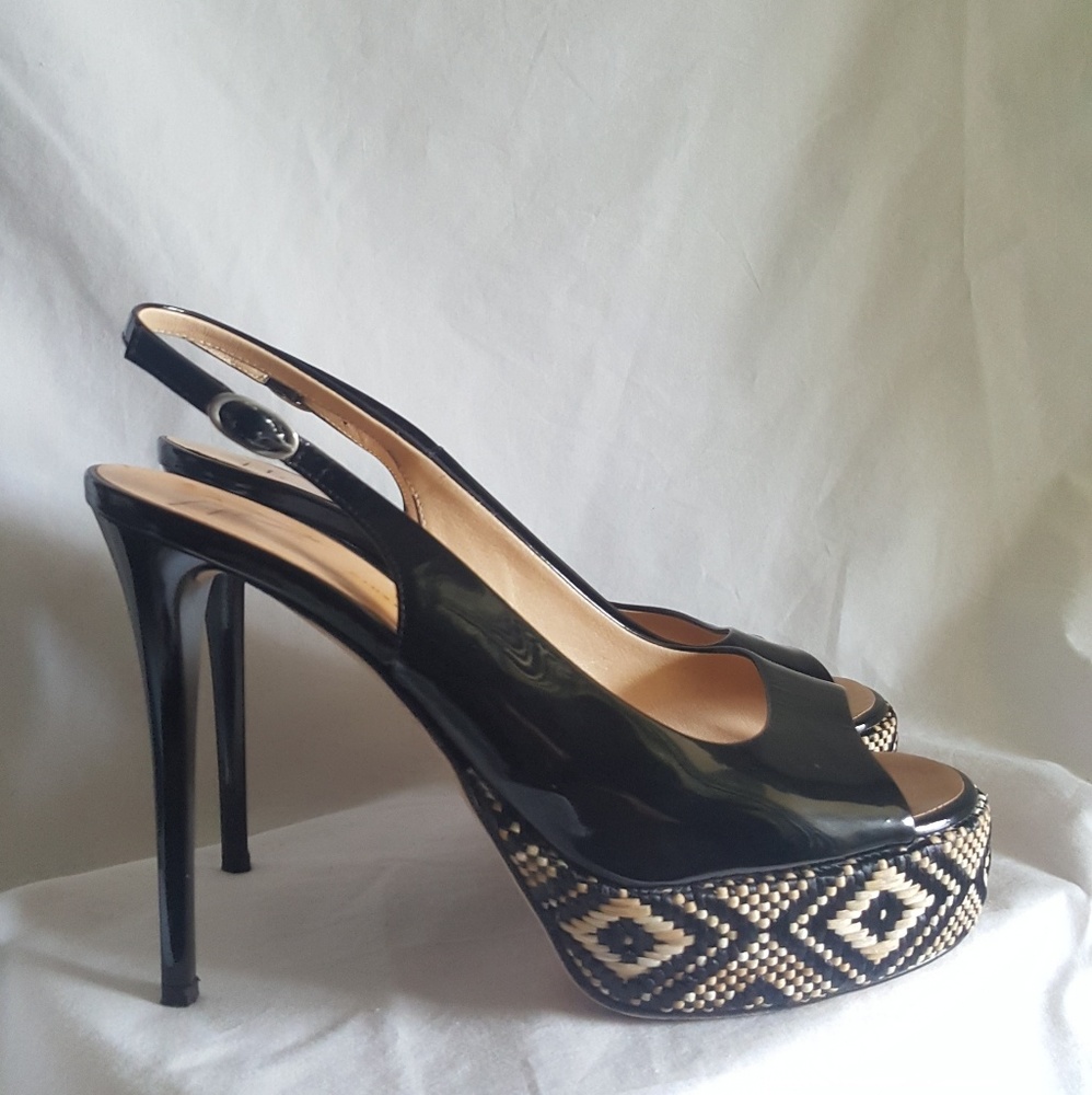 Giuseppe Zanotti basket weave platforms